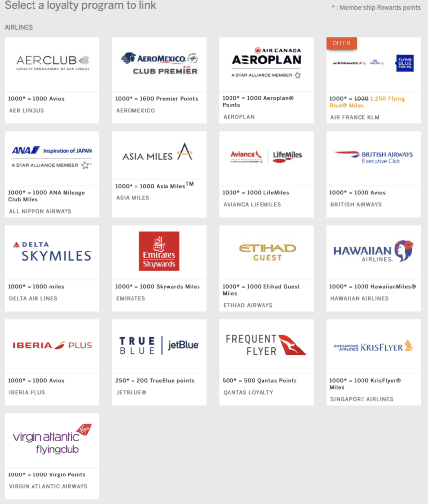 AMEX-Airline-transfer-partners
